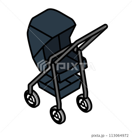 ベビーカー - アイソメトリック　主線あり 113064972