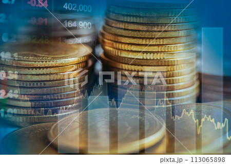 Stock market finance business, economy trend graph digital technology. Stock market finance business, economy trend graph digital technology. 113065898