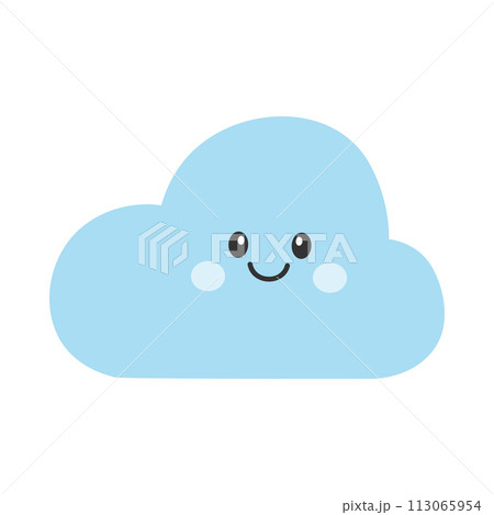 Cute smiling cloud. Happy Time. Vector illustration Cute smiling cloud. Happy Time. Vector illustration 113065954