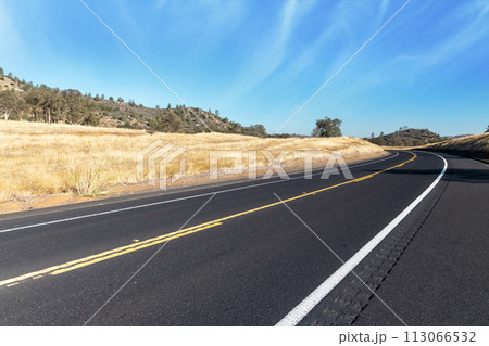 Asphalt road and countryside landscape Asphalt road and countryside landscape 113066532