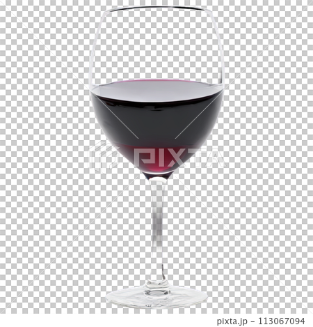 Wine glass filled with red wine on transparent background. Wine glass filled with red wine on transparent background. 113067094