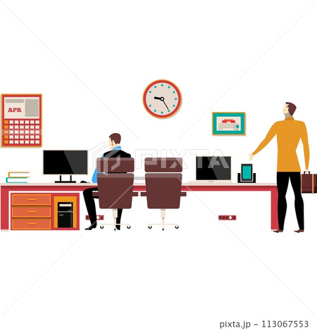 Vector people work in business office icon Vector people work in business office icon 113067553