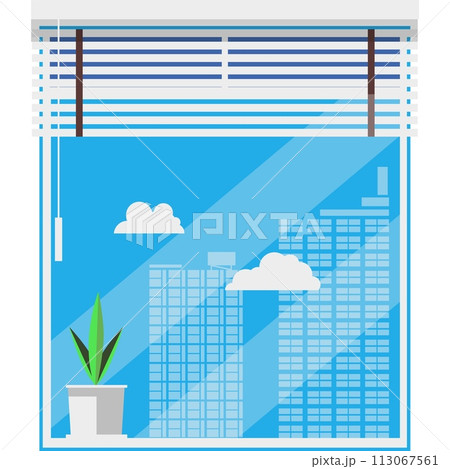 Vector room window flat business office interiorのイラスト素材 [113067561] - PIXTA