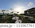 宮古島BBQ前の夕日 113067761