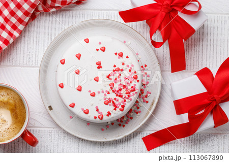 Cake with Heart Decor 113067890