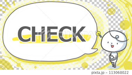 【CHECK】吹き出し付き白い人のアイキャッチ 113068022