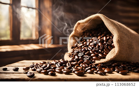 Steaming Espresso Delight: A Coffee Lover's Dream 113068652