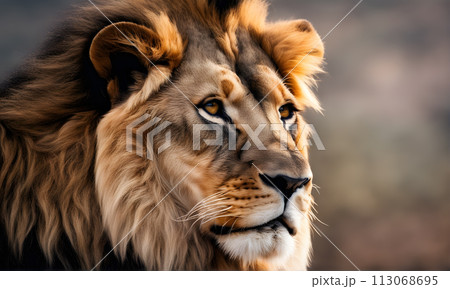 Closeup Lion Portrait 113068695