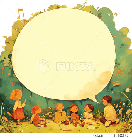 子どもたちと吹き出し 子どもたちと吹き出し 113068877