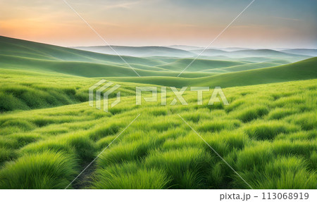 Minimalist Summer Landscape 113068919