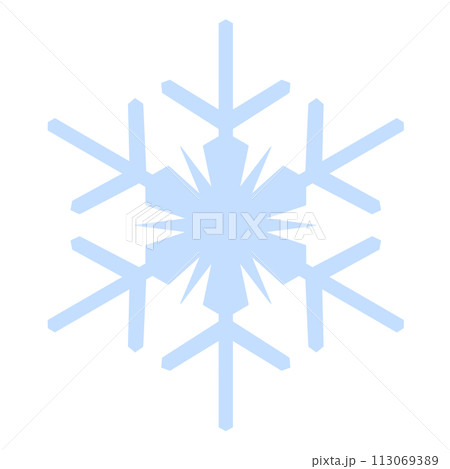 シンプルな雪の結晶のイラスト素材 113069389