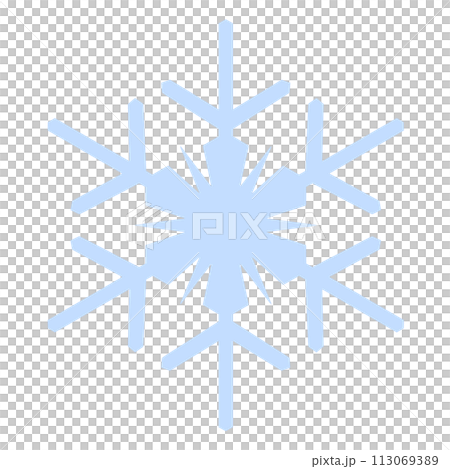 Simple snowflake illustration material 113069389