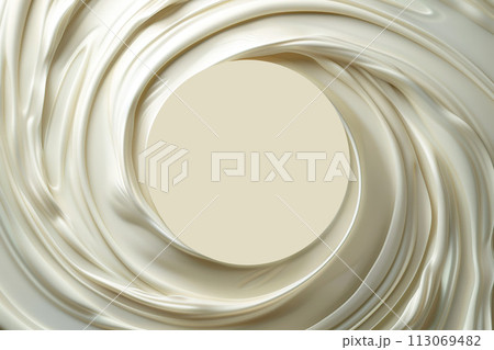 Swirl cream texture with space for your copy. Skin care concept for beauty design 113069482