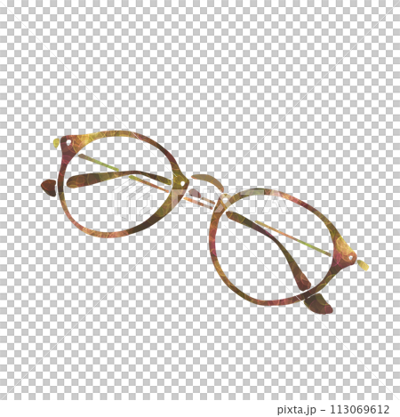 簡單的眼鏡手繪插畫 113069612