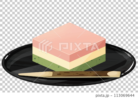 托盤上切下的菱持糖果 托盤上切下的菱持糖果 113069644