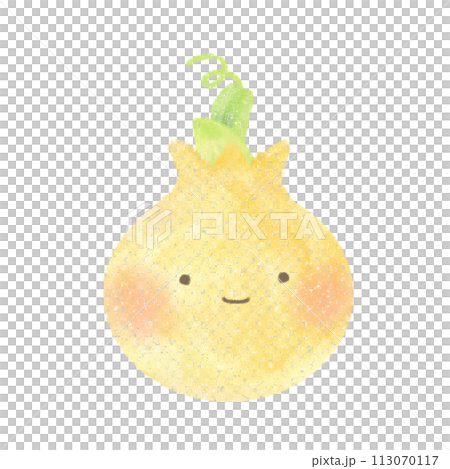 Illustration of a new onion with a cute face Illustration of a new onion with a cute face 113070117