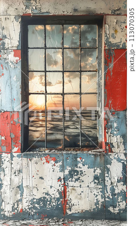 Autumn's Embrace Serene View of Fall Foliage Through Forgotten Windows Autumn's Embrace Serene View of Fall Foliage Through Forgotten Windows 113070305