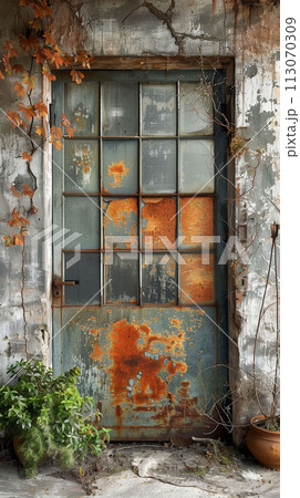 Autumn's Embrace Serene View of Fall Foliage Through Forgotten Windows Autumn's Embrace Serene View of Fall Foliage Through Forgotten Windows 113070309