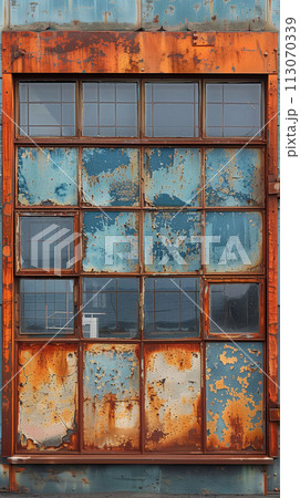 Autumn's Embrace Serene View of Fall Foliage Through Forgotten Windows Autumn's Embrace Serene View of Fall Foliage Through Forgotten Windows 113070339