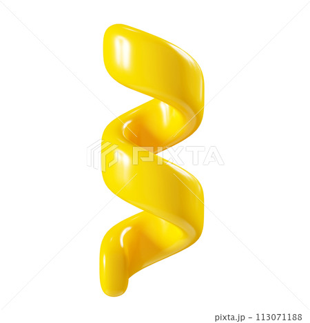 Birthday party popper yellow confetti streamer element. 3d render illustration. Surprise or winner congratulation serpentine ribbons. Fly and float party decor after explosion of firecracker. Birthday party popper yellow confetti streamer element. 3d render illustration. Surprise or winner congratulation serpentine ribbons. Fly and float party decor after explosion of firecracker. 113071188