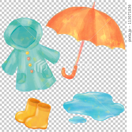 雨具のイラストセット 113071836