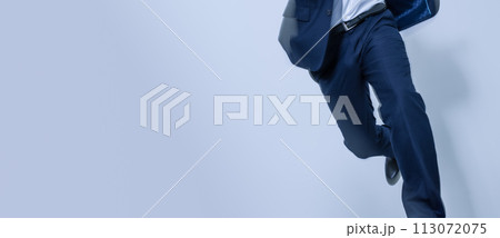 ネイビーのスーツを着たビジネスマン ネイビーのスーツを着たビジネスマン 113072075