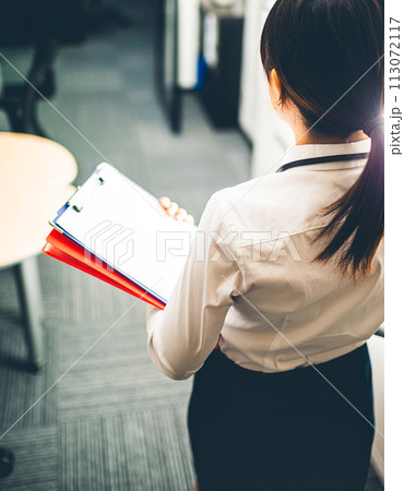 企業のオフィスでのビジネスシーン 企業のオフィスでのビジネスシーン 113072117