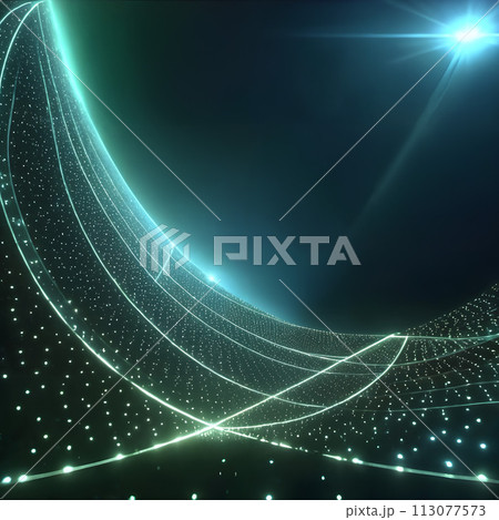 A digital illustration of a mesmerizing quantum environment - with copy space. 113077573