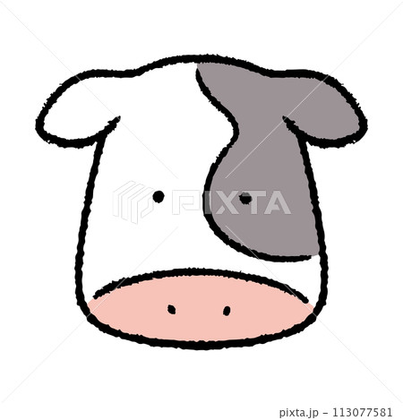 牛の顔のイラスト素材 牛の顔のイラスト素材 113077581
