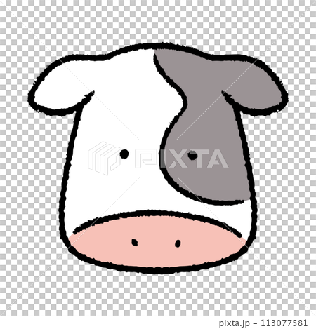 牛の顔のイラスト素材 牛の顔のイラスト素材 113077581