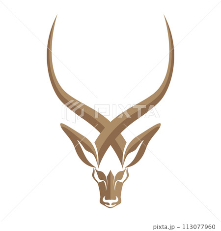 antelope logo vector illustrations design icon logo 113077960