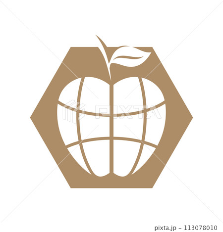 simple apple vector image 113078010
