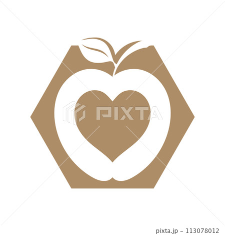 simple apple vector image 113078012