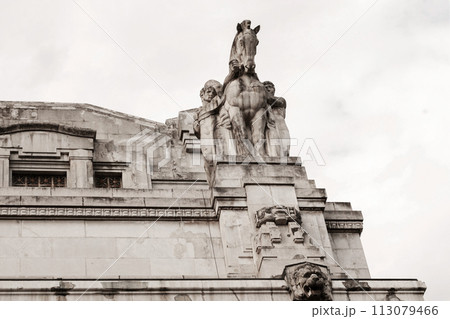 Central railway station, Stazione Centrale in Milan, Italy 113079466