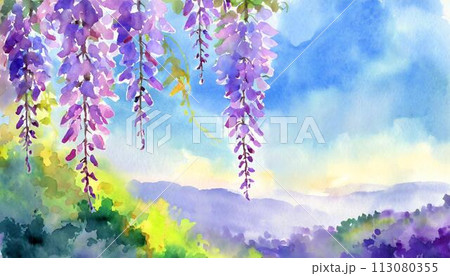 藤の花（AI生成素材） 113080355