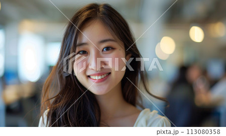 オフィスの若い女性 113080358