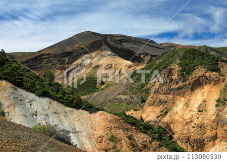 宮城蔵王　蔵王エコーライン大黒天より熊野岳を望む 113080530