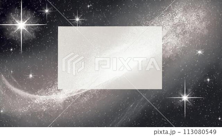キラキラした宇宙イメージのフレーム背景(AI生成素材) キラキラした宇宙イメージのフレーム背景(AI生成素材) 113080549