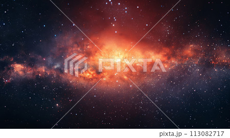 Spectacular Red Nebula in Outer Space. Science and Space Abstract Background. Spectacular Red Nebula in Outer Space. Science and Space Abstract Background. 113082717