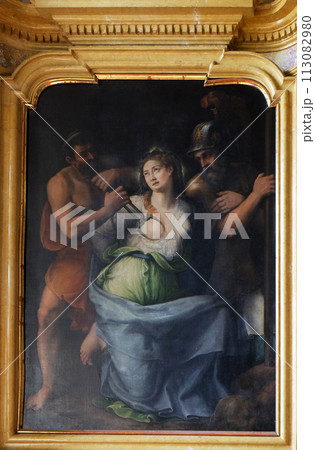 Martyrdom of Saint Agatha of Sicily altarpiece in Mantua Cathedral dedicated to Saint Peter, Mantua, Italy 113082980