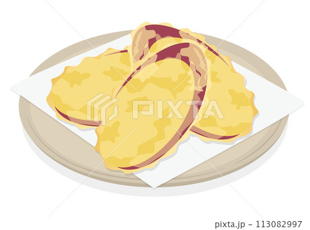 食べ物_和食_天ぷら_さつまいも 113082997