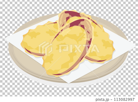 食べ物_和食_天ぷら_さつまいも 113082997