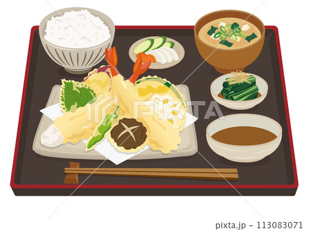 食べ物_和食_天ぷら_天ぷら定食 食べ物_和食_天ぷら_天ぷら定食 113083071