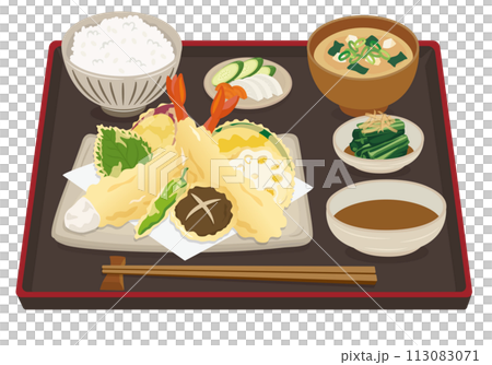食べ物_和食_天ぷら_天ぷら定食 食べ物_和食_天ぷら_天ぷら定食 113083071
