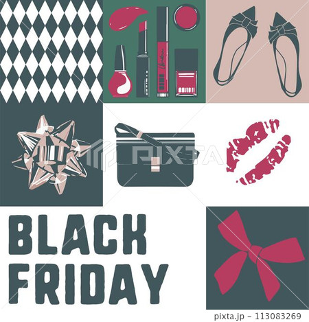 Sales discounts black Friday, fashion and beauty Sales discounts black Friday, fashion and beauty 113083269