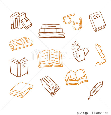 本関連のイラストセットのイラスト素材 [113083836] - PIXTA