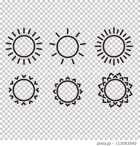 太陽標記圖示集 113083840