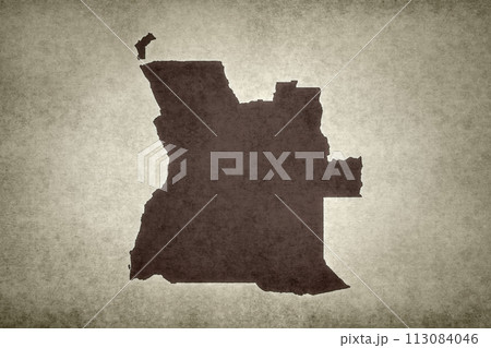 Map of Angola printed on an old paperのイラスト素材 [113084046] - PIXTA