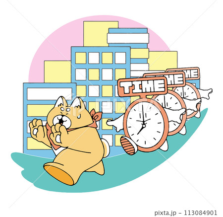 時間に追われる犬 113084901