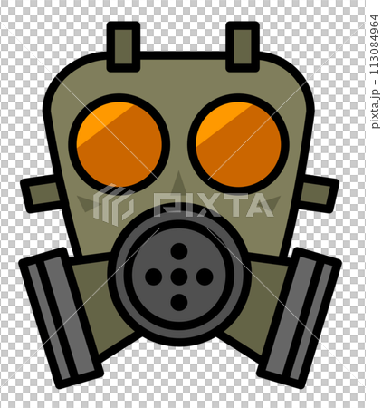 有害な細菌や雑菌や毒ガスの防毒ガスマスクのイラスト 有害な細菌や雑菌や毒ガスの防毒ガスマスクのイラスト 113084964